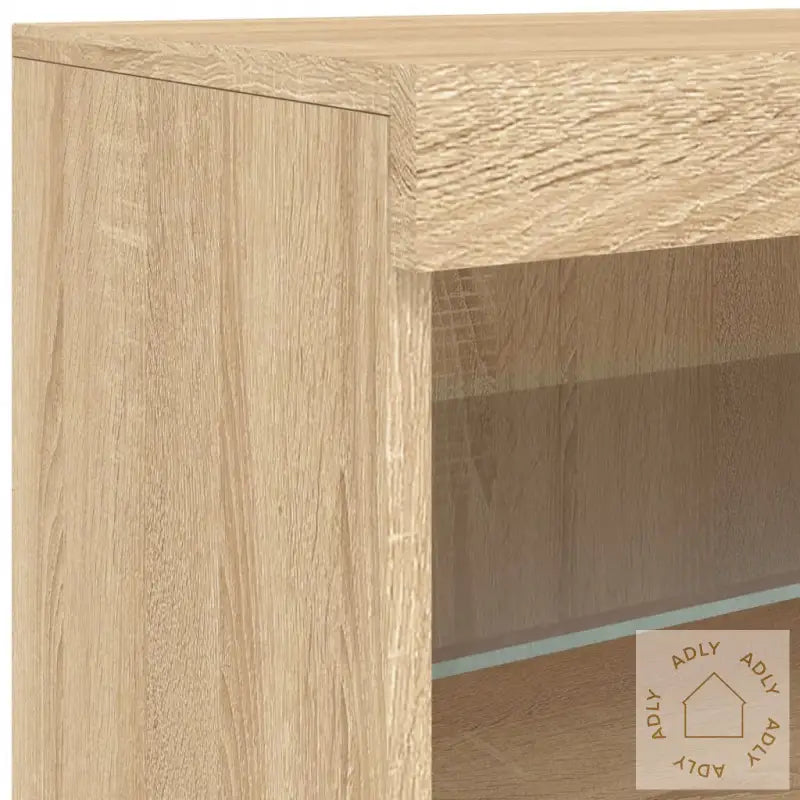 Skjenk Med Led-Lys Sonoma Eik 41X37X67 Cm