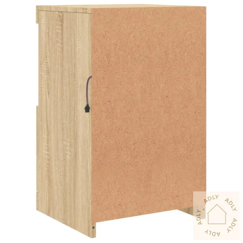 Skjenk Med Led-Lys Sonoma Eik 41X37X67 Cm
