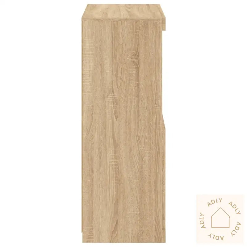 Skjenk Med Led-Lys Sonoma Eik 60,5X37X100 Cm