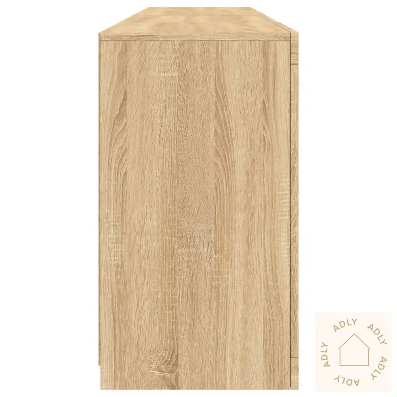 Skjenk Med Led-Lys Sonoma Eik 164X37X67 Cm