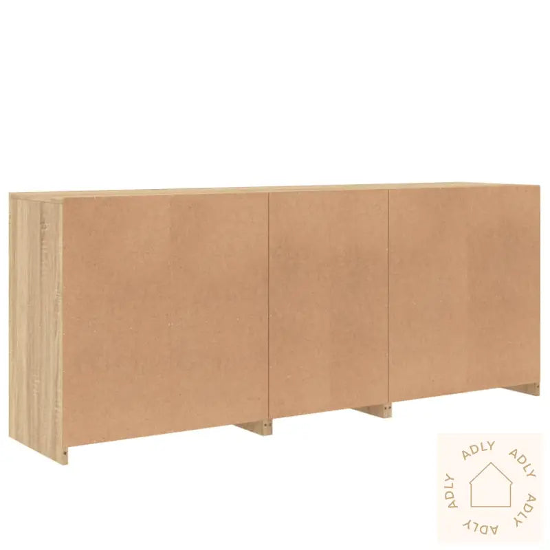 Skjenk Med Led-Lys Sonoma Eik 162X37X67 Cm