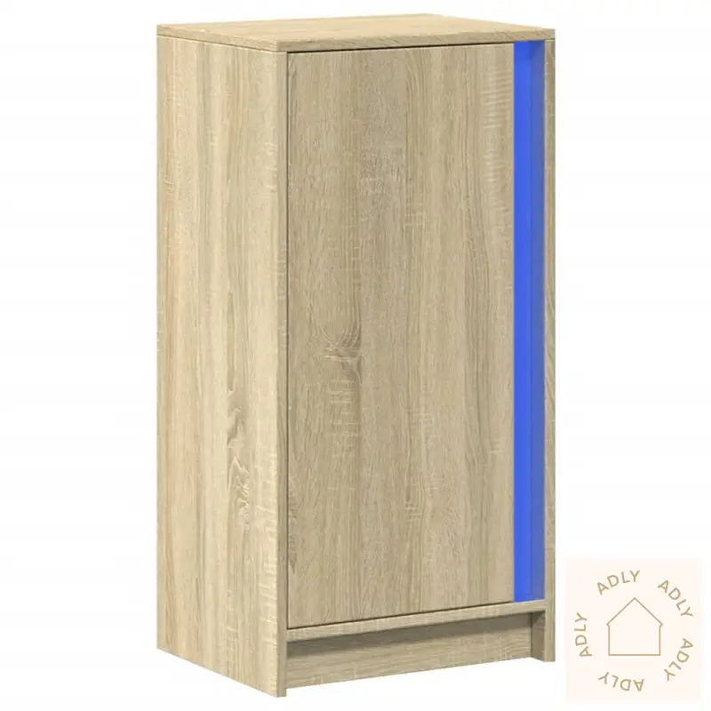 Skjenk Med Led Sonoma Eik 42,5X34X85 Cm Konstruert Tre
