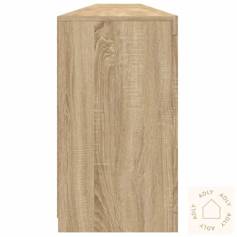 Skjenk Med Led-Lys Sonoma Eik 283X37X67 Cm