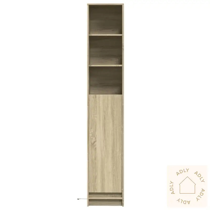 Skjenk Med Led Sonoma Eik 36X32,5X200 Cm Konstruert Tre