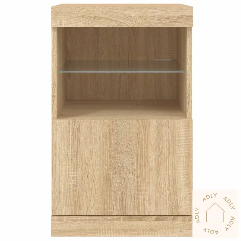 Skjenk Med Led-Lys Sonoma Eik 41X37X67 Cm