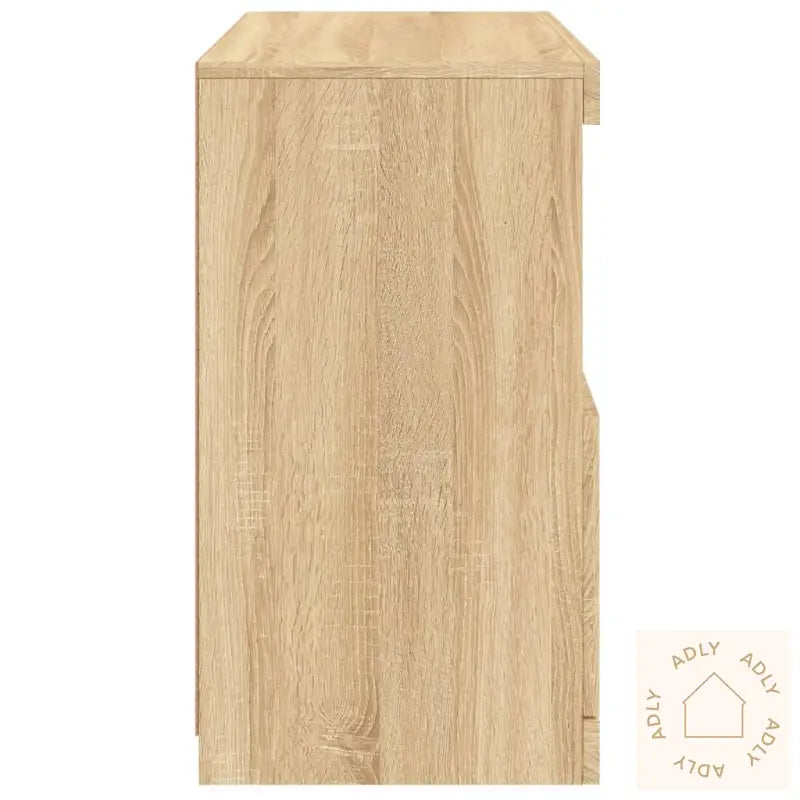 Skjenk Med Led-Lys Sonoma Eik 60X37X67 Cm