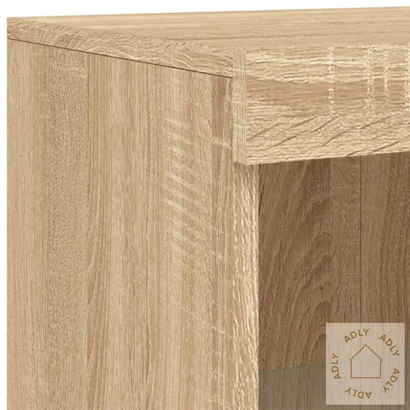 Skjenk Med Led-Lys Sonoma Eik 162X37X100 Cm