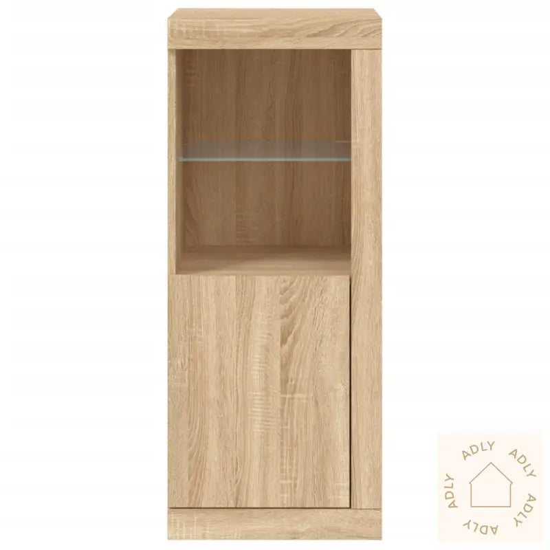 Skjenk Med Led-Lys Sonoma Eik 41X37X100 Cm