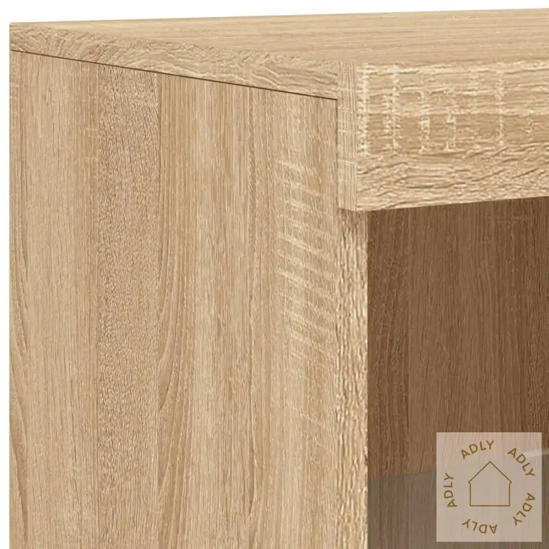Skjenk Med Led-Lys Sonoma Eik 41X37X100 Cm