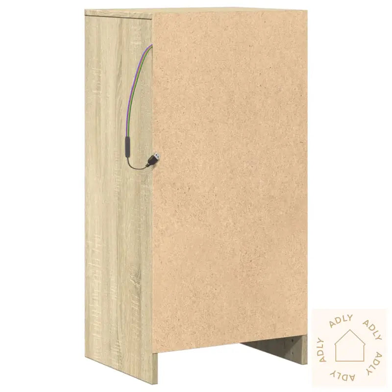 Skjenk Med Led Sonoma Eik 42,5X34X85 Cm Konstruert Tre