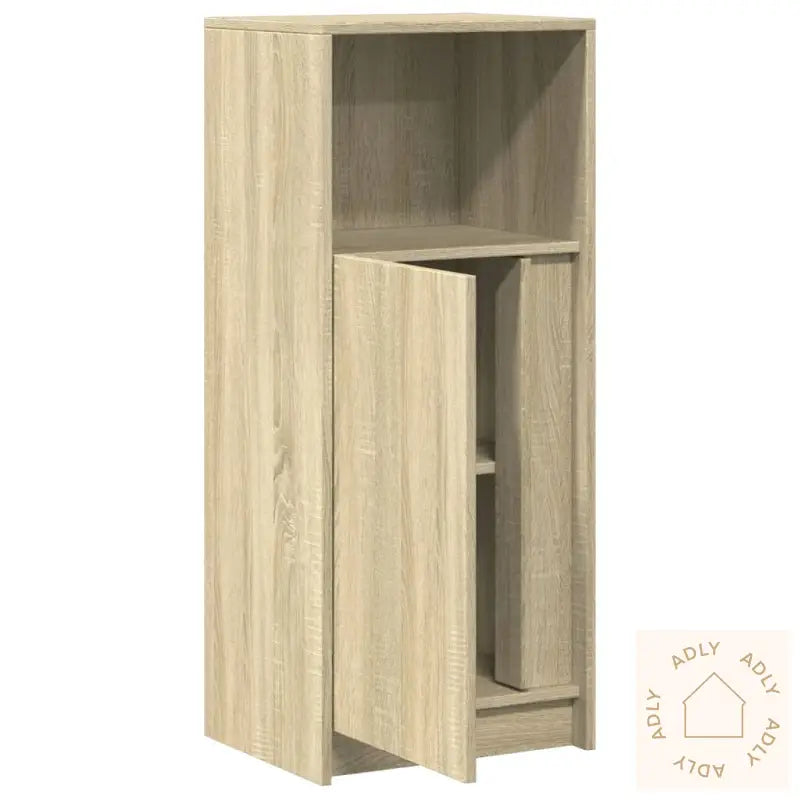 Skjenk Med Led Sonoma Eik 42,5X34X100 Cm Konstruert Tre