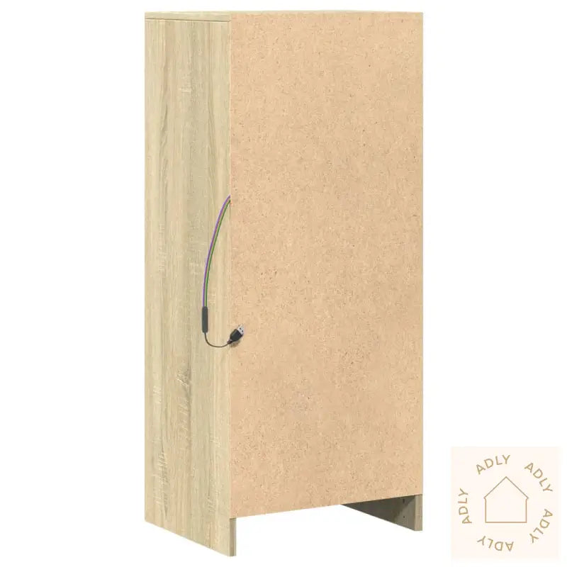 Skjenk Med Led Sonoma Eik 42,5X34X100 Cm Konstruert Tre