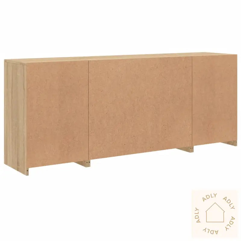 Skjenk Med Led-Lys Sonoma Eik 163X37X67 Cm