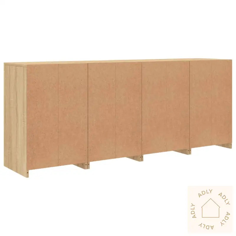 Skjenk Med Led-Lys Sonoma Eik 164X37X67 Cm