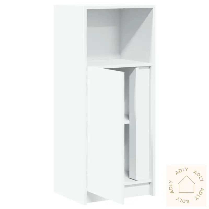 Skjenk Med Led Hvit 42,5X34X100 Cm Konstruert Tre