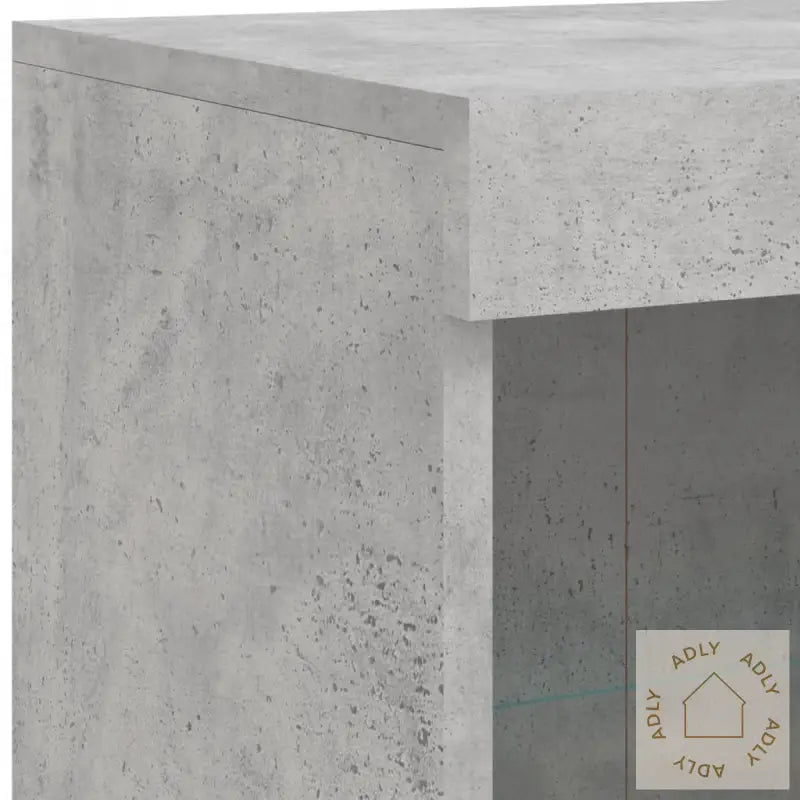 Skjenk Med Led-Lys Betonggrå 202X37X100 Cm