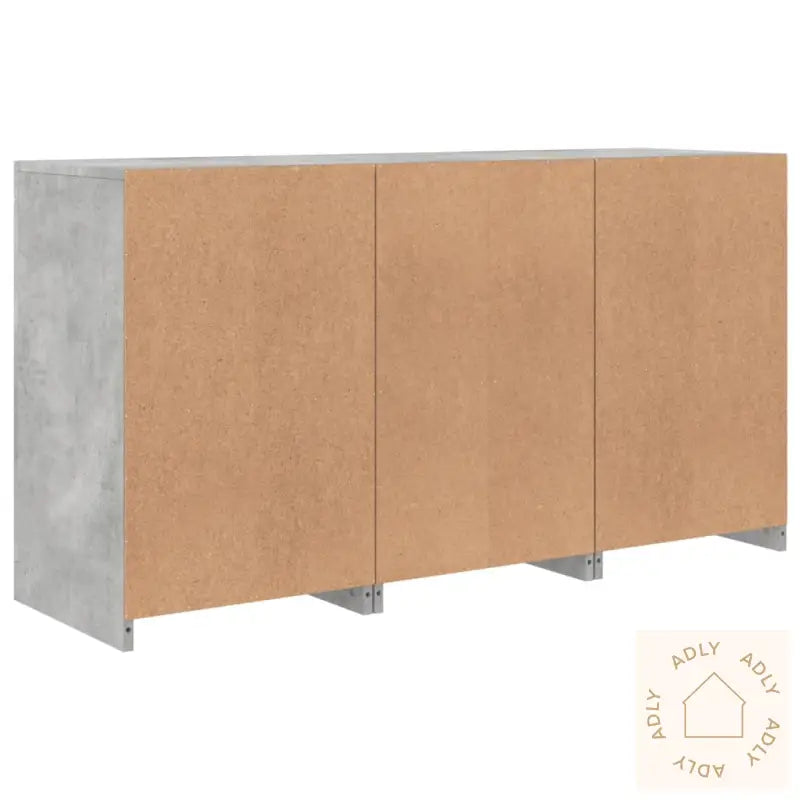 Skjenk Med Led-Lys Betonggrå 123X37X67 Cm