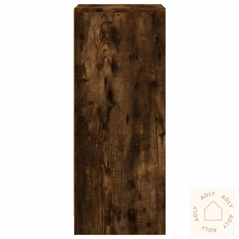 Skjenk Med Led Røkt Eik 42,5X34X85 Cm Konstruert Tre