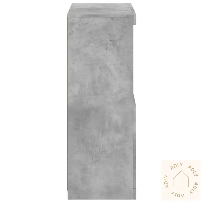 Skjenk Med Led-Lys Betonggrå 60,5X37X100 Cm