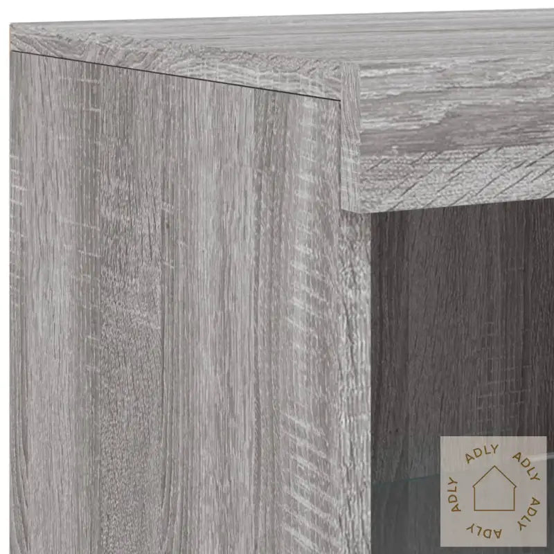 Skjenk Med Led-Lys Grå Sonoma 41X37X100 Cm