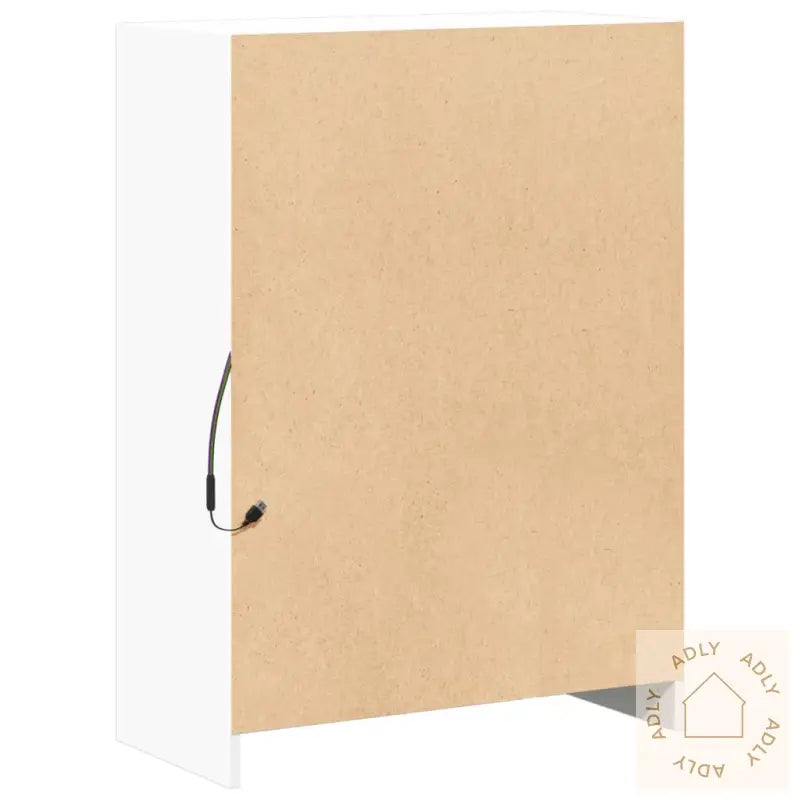 Skjenk Med Led Hvit 72X34X100 Cm Konstruert Tre