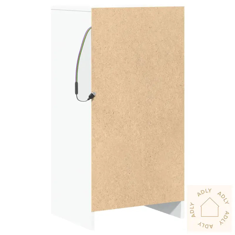 Skjenk Med Led Hvit 42,5X34X85 Cm Konstruert Tre