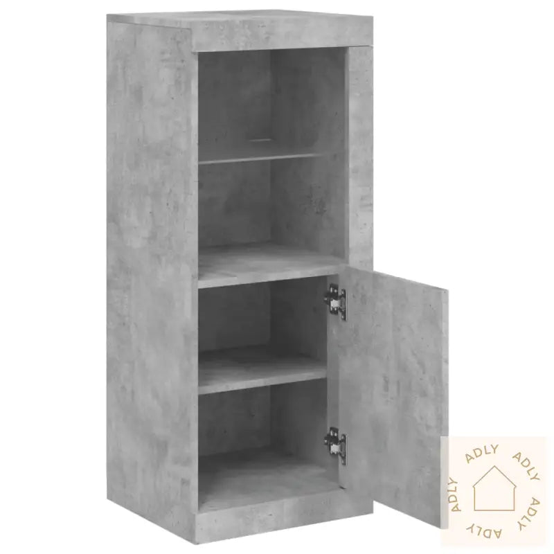 Skjenk Med Led-Lys Betonggrå 41X37X100 Cm