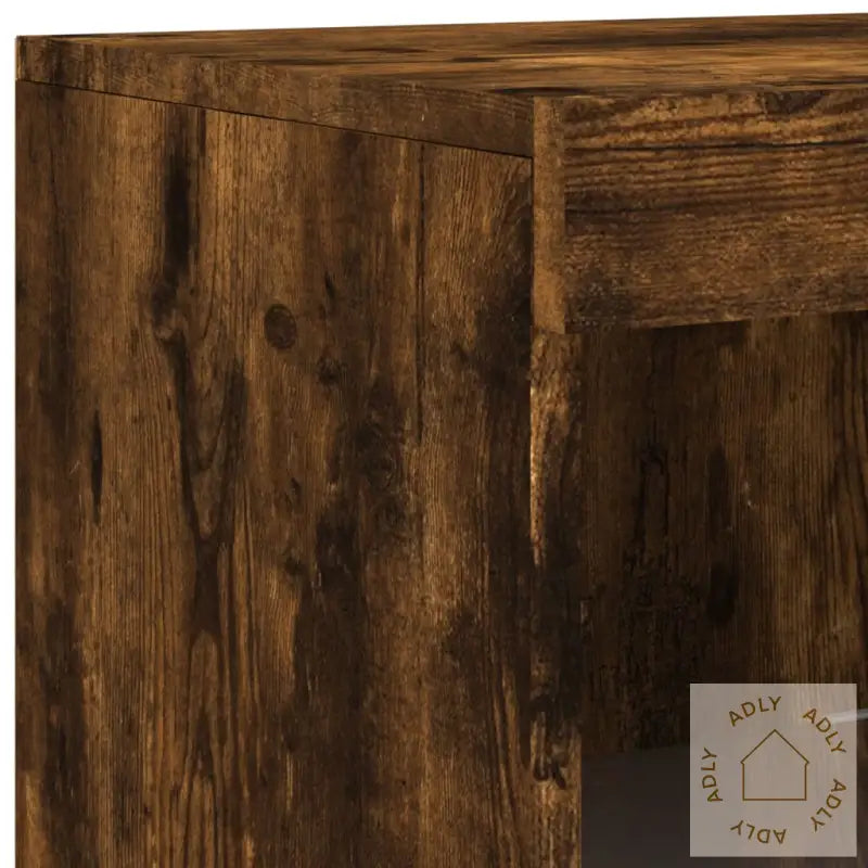 Skjenk Med Led-Lys Røkt Eik 181,5X37X100 Cm