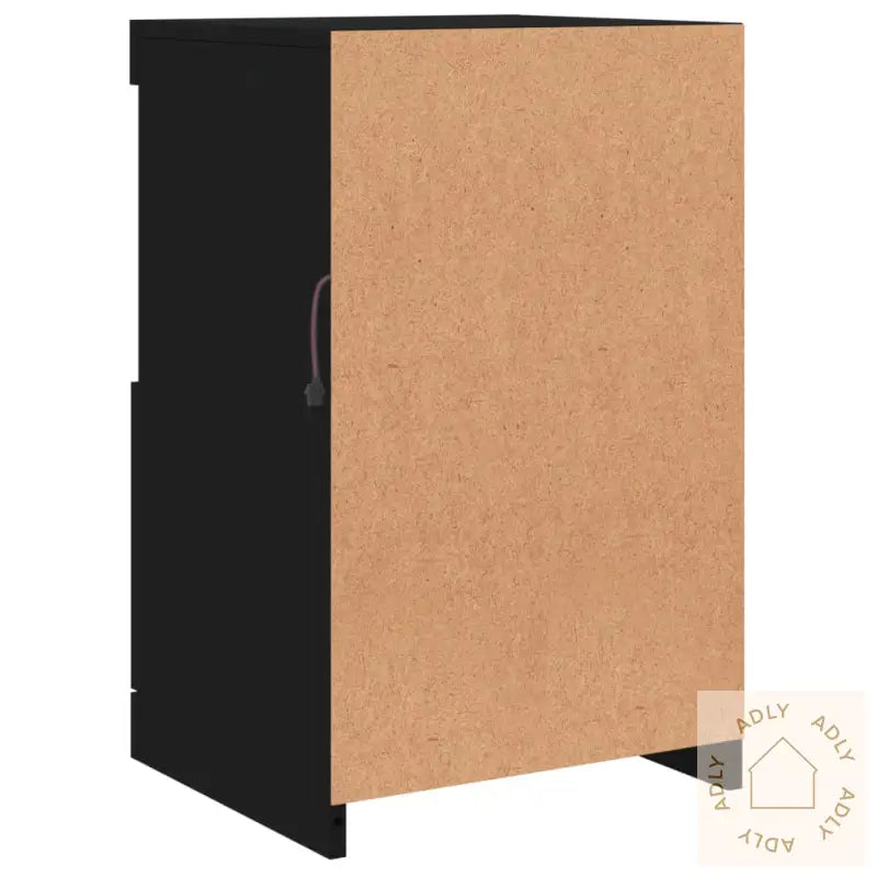 Skjenk Med Led-Lys Svart 41X37X67 Cm