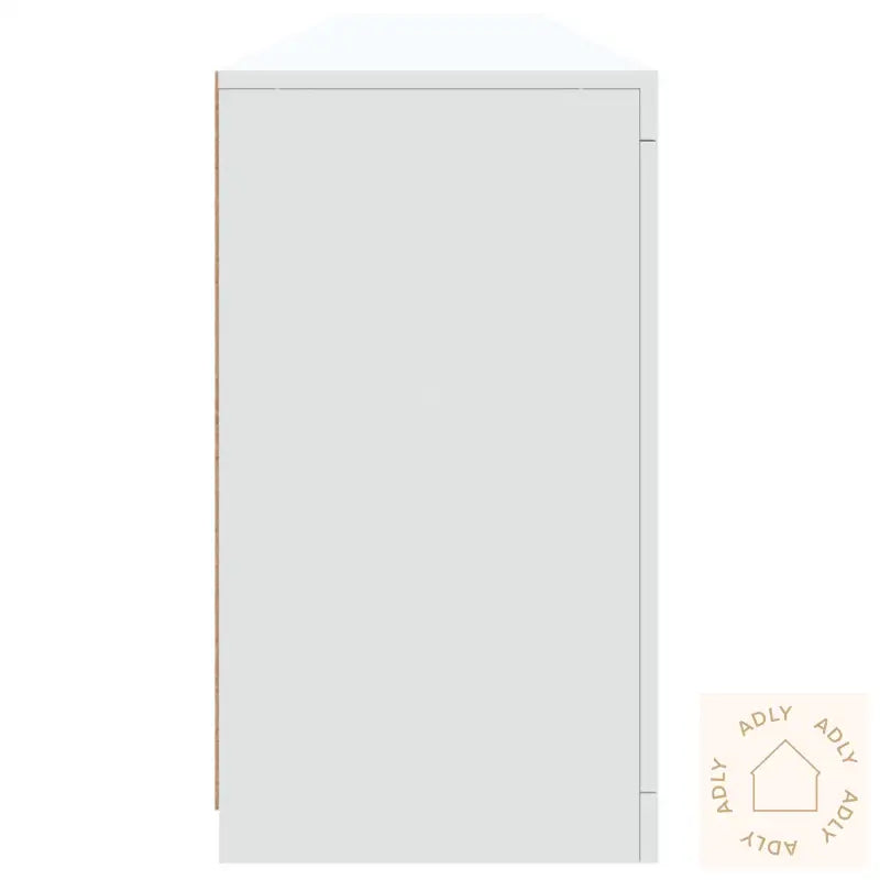 Skjenk Med Led-Lys Hvit 202X37X67 Cm