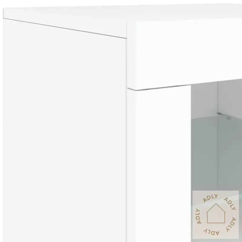 Skjenk Med Led-Lys Hvit 283X37X67 Cm