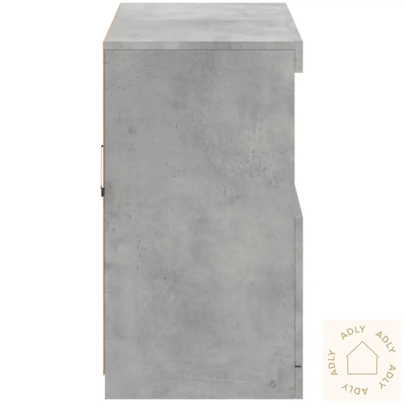 Skjenk Med Led-Lys Betonggrå 81X37X67 Cm