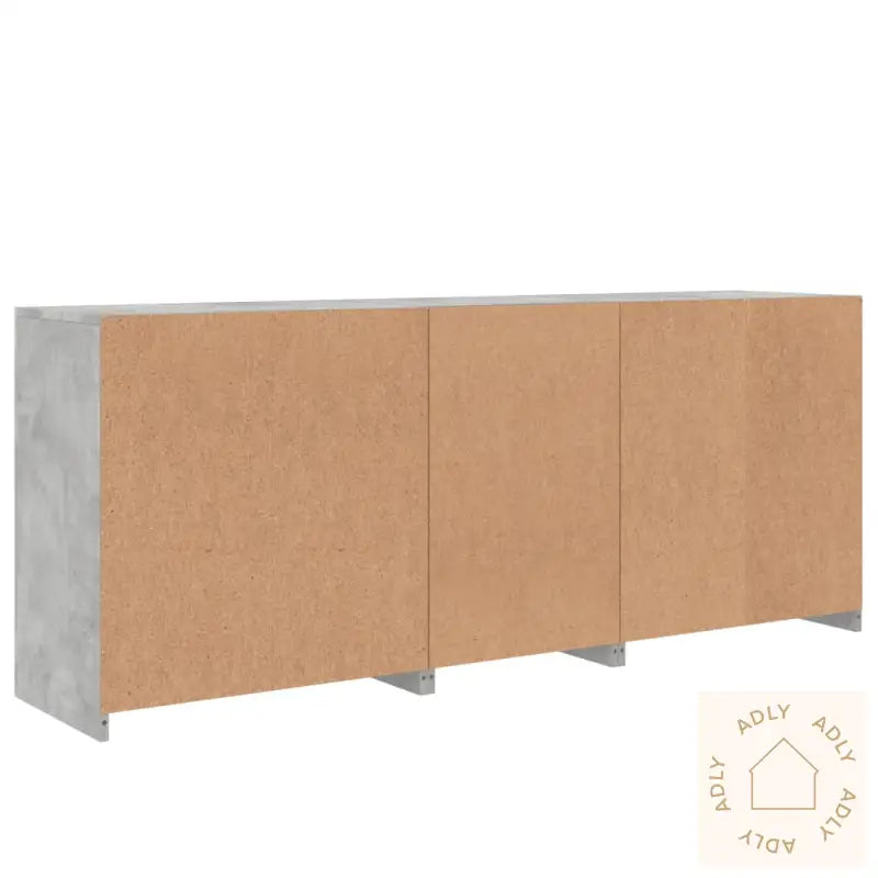 Skjenk Med Led-Lys Betonggrå 181,5X37X67 Cm