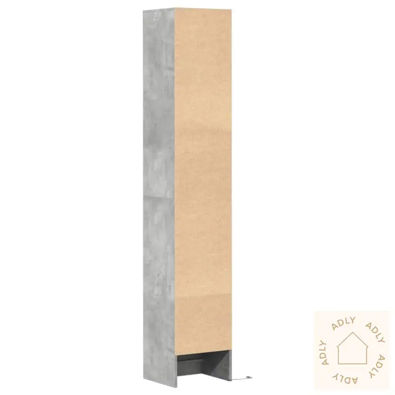 Skjenk Med Led Betonggrå 36X32,5X200 Cm Konstruert Tre