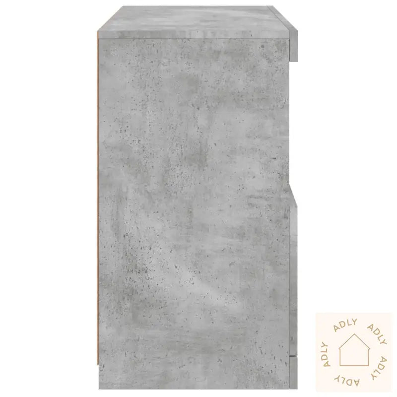 Skjenk Med Led-Lys Betonggrå 60X37X67 Cm