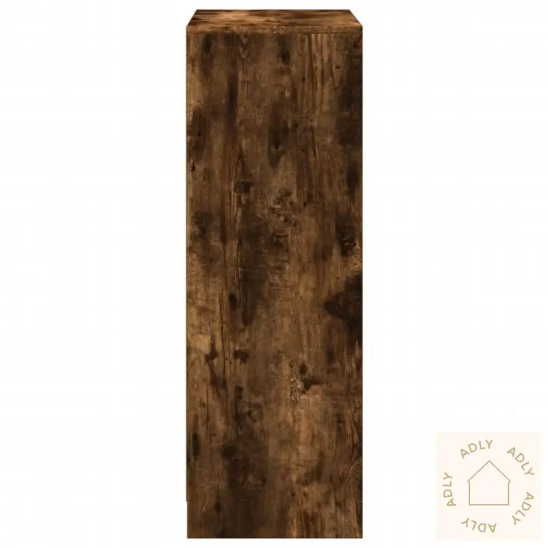 Skjenk Med Led Røkt Eik 72X34X100 Cm Konstruert Tre