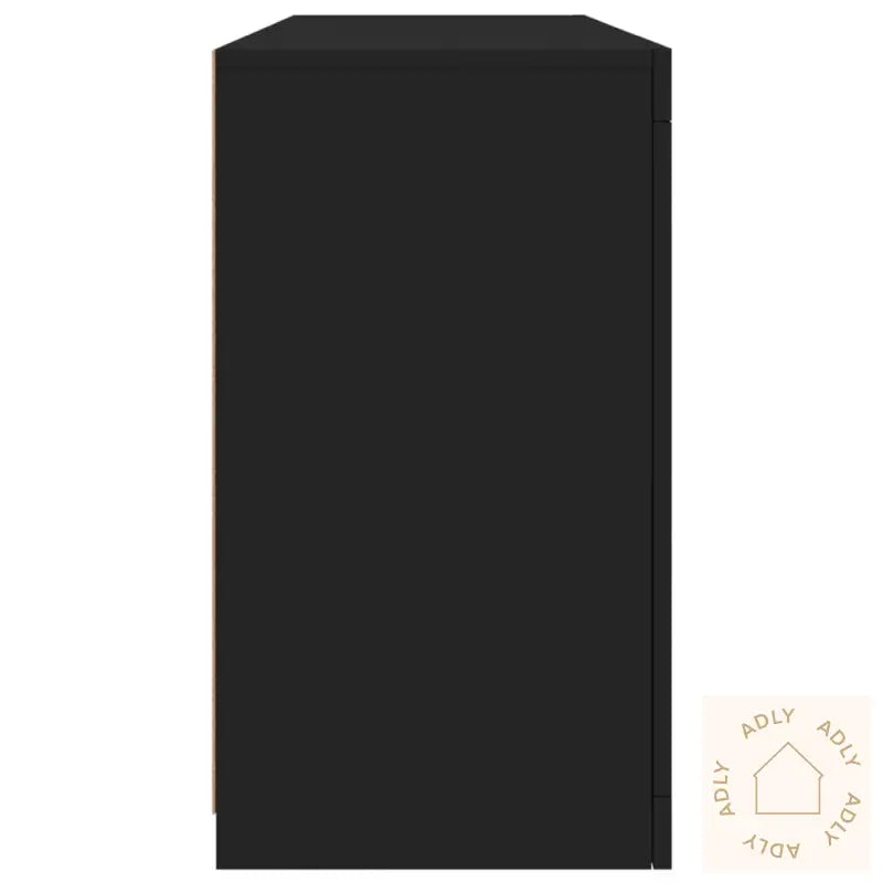 Skjenk Med Led-Lys Svart 142,5X37X67 Cm