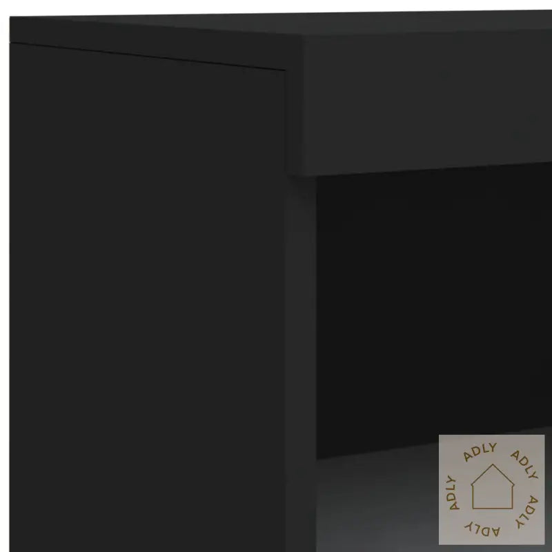 Skjenk Med Led-Lys Svart 181,5X37X100 Cm