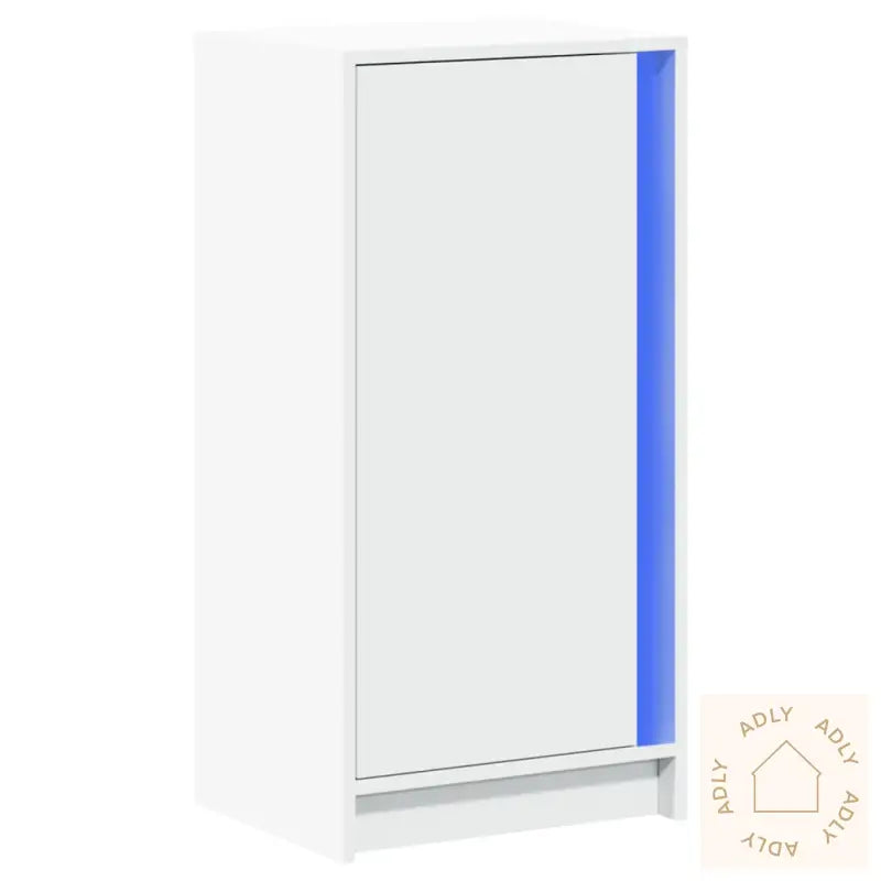 Skjenk Med Led Hvit 42,5X34X85 Cm Konstruert Tre