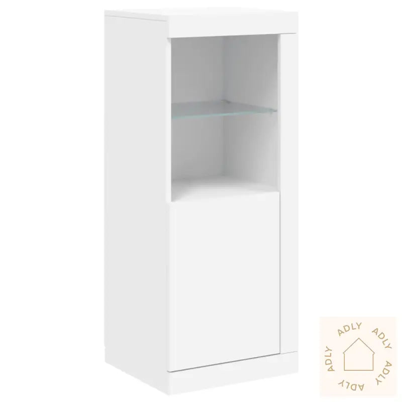 Skjenk Med Led-Lys Hvit 41X37X100 Cm