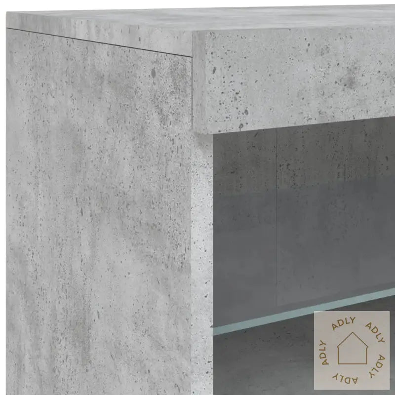 Skjenk Med Led-Lys Betonggrå 60X37X67 Cm