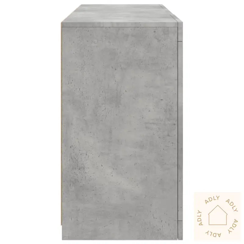 Skjenk Med Led-Lys Betonggrå 123X37X67 Cm