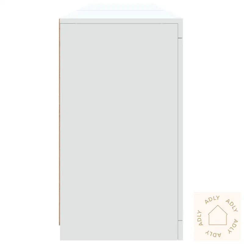 Skjenk Med Led-Lys Hvit 162X37X67 Cm