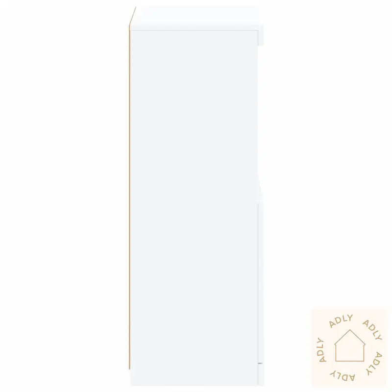 Skjenk Med Led-Lys Hvit 41X37X100 Cm