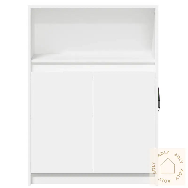 Skjenk Med Led Hvit 72X34X100 Cm Konstruert Tre