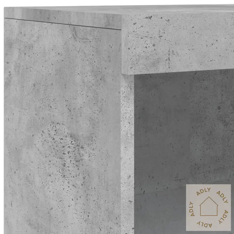 Skjenk Med Led-Lys Betonggrå 60,5X37X100 Cm