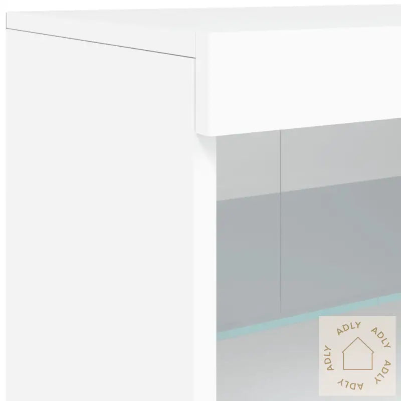 Skjenk Med Led-Lys Hvit 162X37X67 Cm