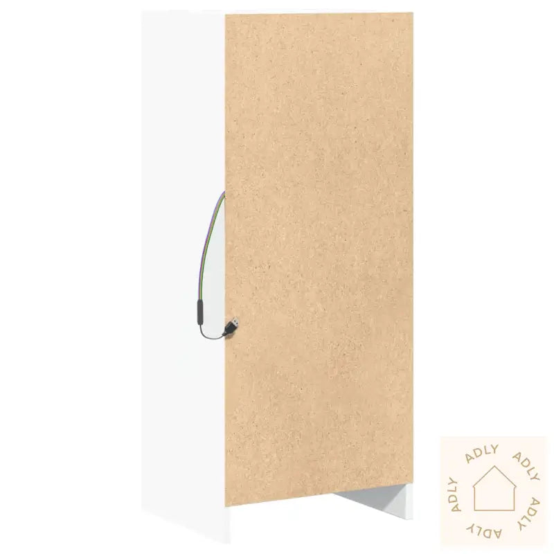 Skjenk Med Led Hvit 42,5X34X100 Cm Konstruert Tre