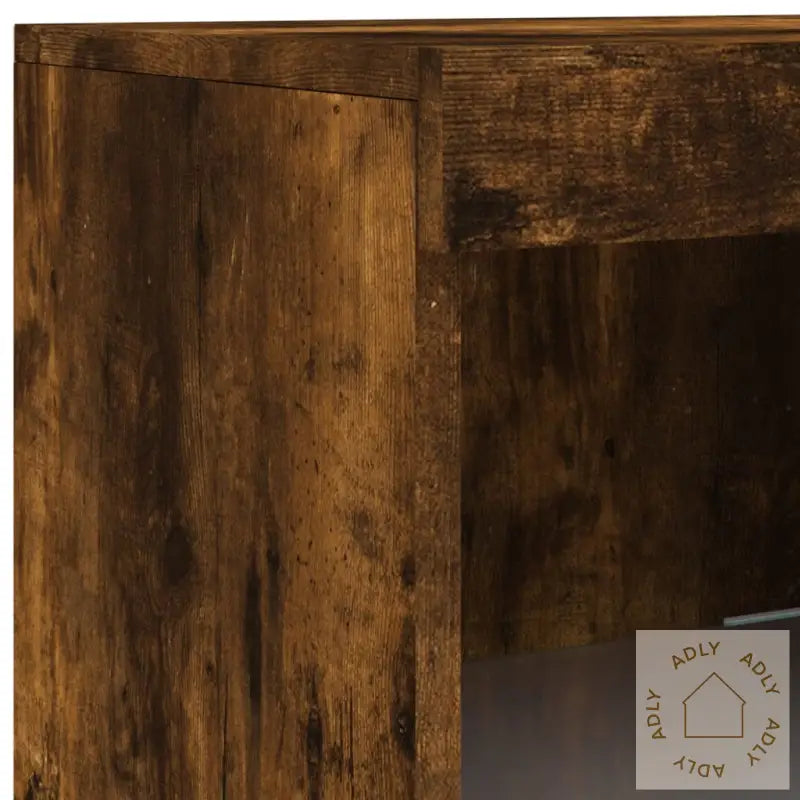 Skjenk Med Led-Lys Røkt Eik 181,5X37X100 Cm