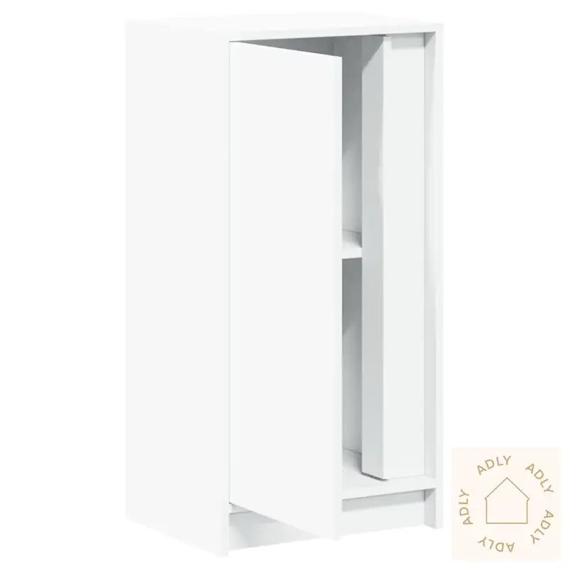 Skjenk Med Led Hvit 42,5X34X85 Cm Konstruert Tre